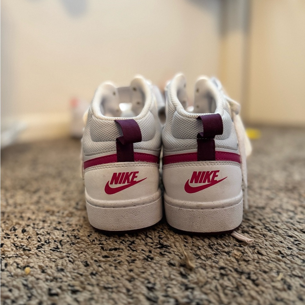 Nike Kids White and Purple Sneakers